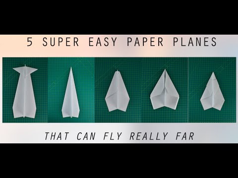 5 EASY Paper planes that fly REALLY FAR | Origami