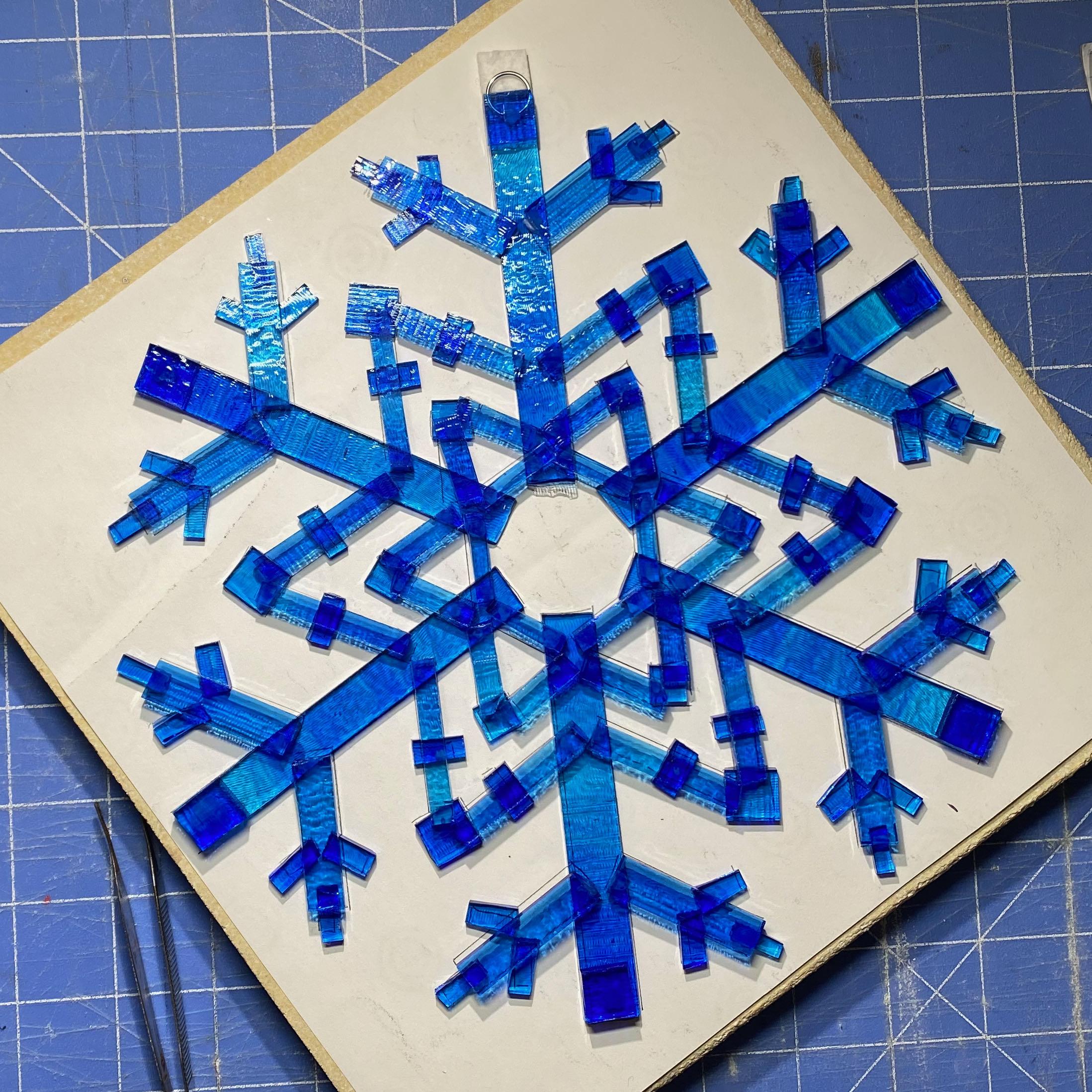 5 assembling 7 fused glass snowflake diy tutorial how to sharon warren glass.jpeg