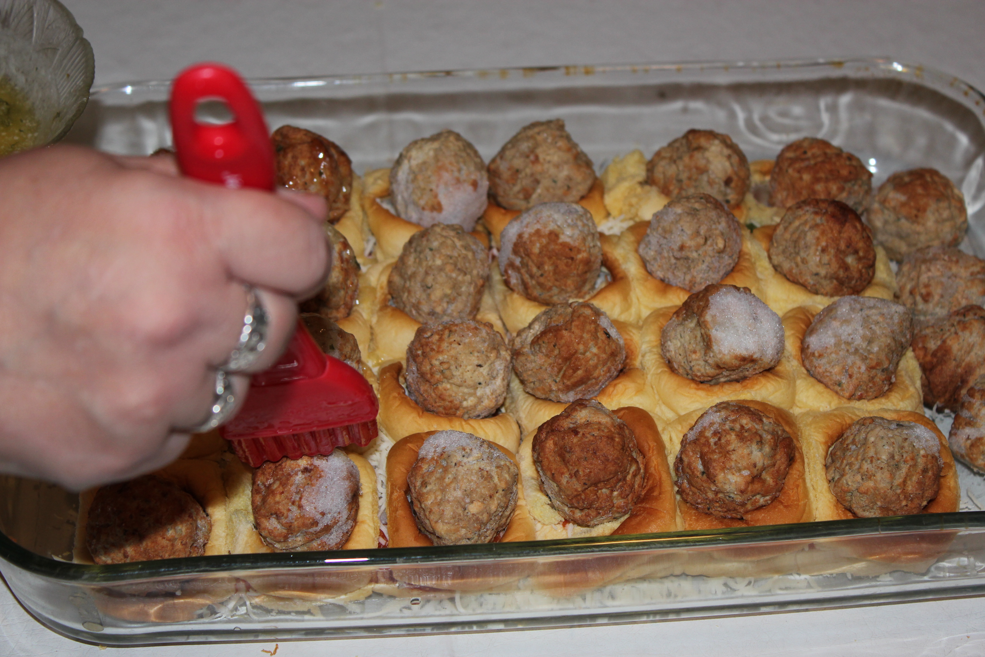 5 baste meatballs with butter and spices.JPG