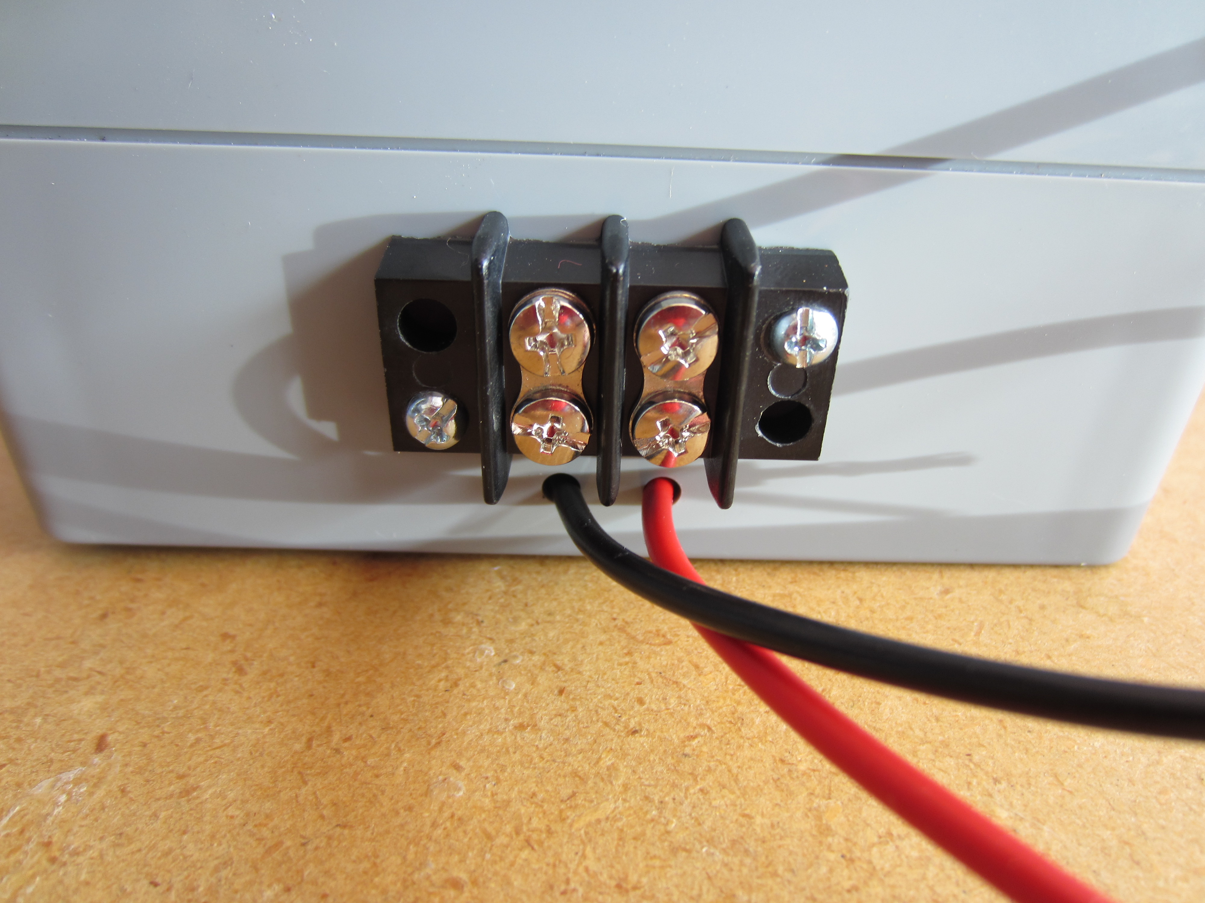 6 - 9 - Connect Power Wires to Barrier Strip.JPG