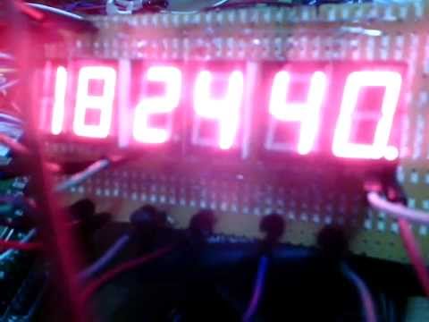 7 Segment 6 digits  Clock 24 HR with AVR