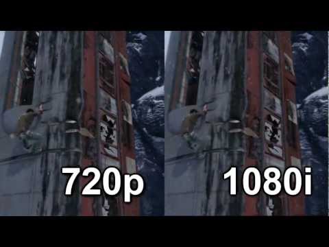 720p vs 1080i Comparison (Uncharted 2)