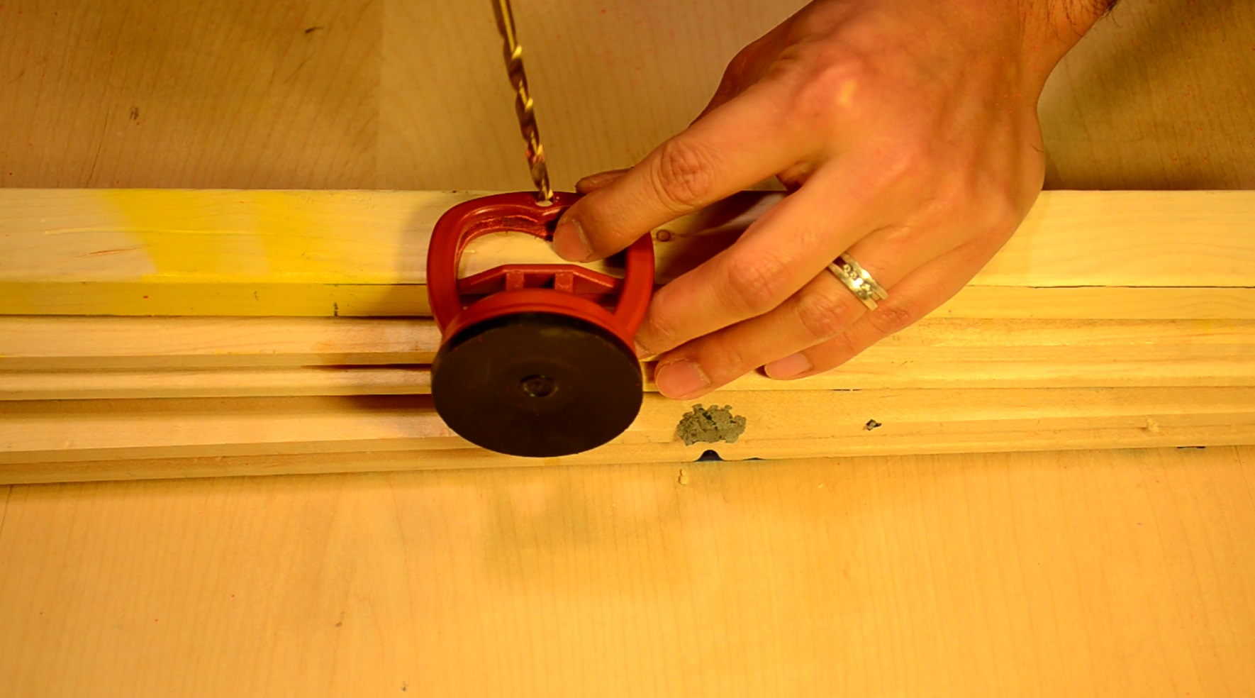 8. Using first hole as a guide to make the other hole.jpg