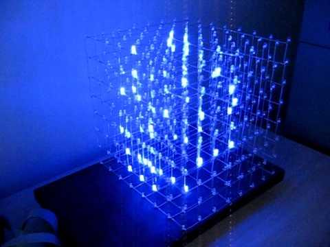 8x8x8 LED cube running Conway's Game of Life