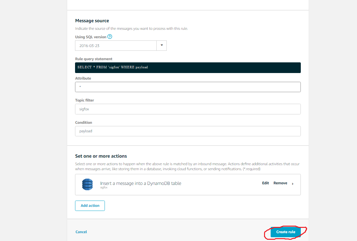 9. DynamoDB Create Rule Button.png