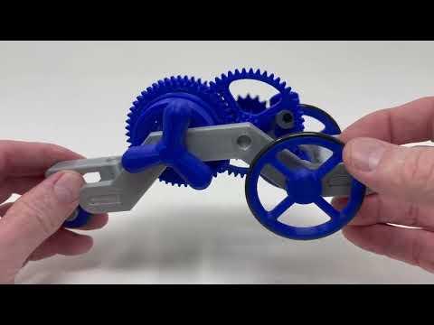 A 3D Printed WIndup Car Using a &quot;Runaway Escapement&quot; Mechanism.