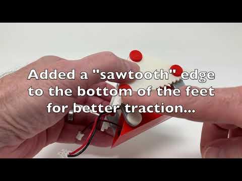 A Simple 3D Printed &quot;Walking&quot; Mechanism II: &quot;Sawtooth&quot; Feet.