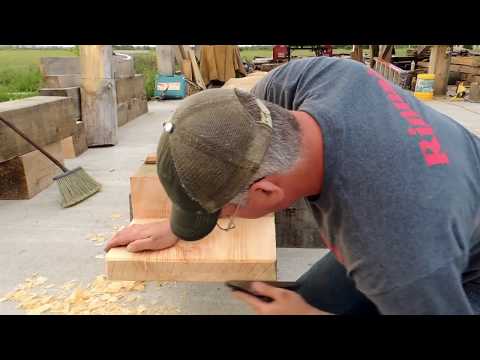 A Timber Frame Tie Beam: Cutting the Tenon with the Sawmill