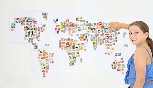 A map made with used postage stamps.png