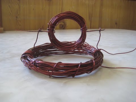 A working electric motor made from three wires and a battery.