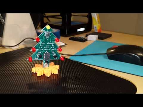 ATTiny25 Xmas PCB tree