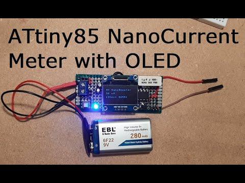 ATtiny85 NanoCurrent Meter with OLED