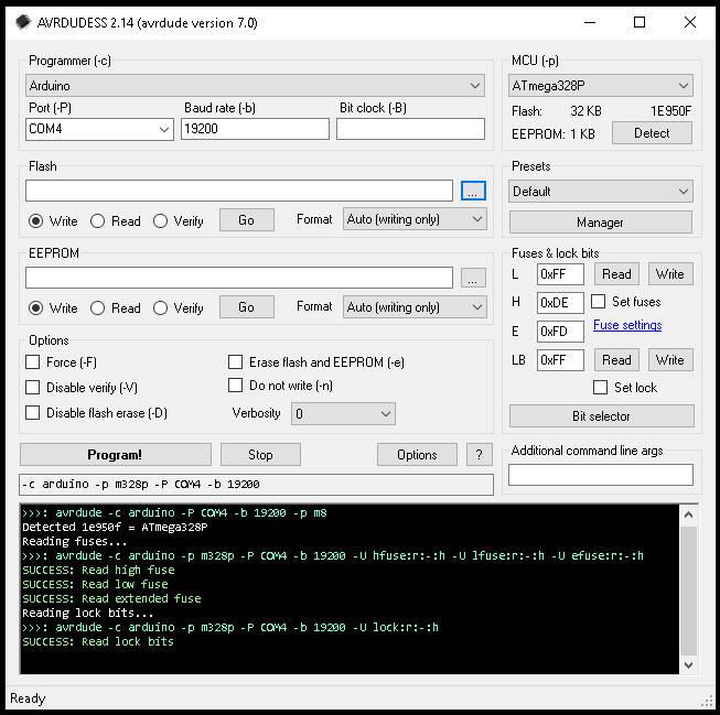 AVRDUDESS v2.14 screenshot programming Atmega328P.jpg