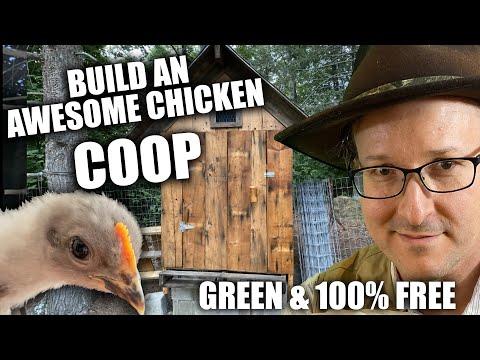 AWESOME Chicken Coop Build! 100% Recycled Materials, Totally FREE!