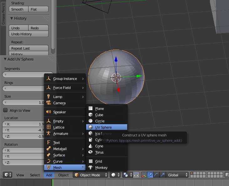 Adding a UV Sphere.jpg