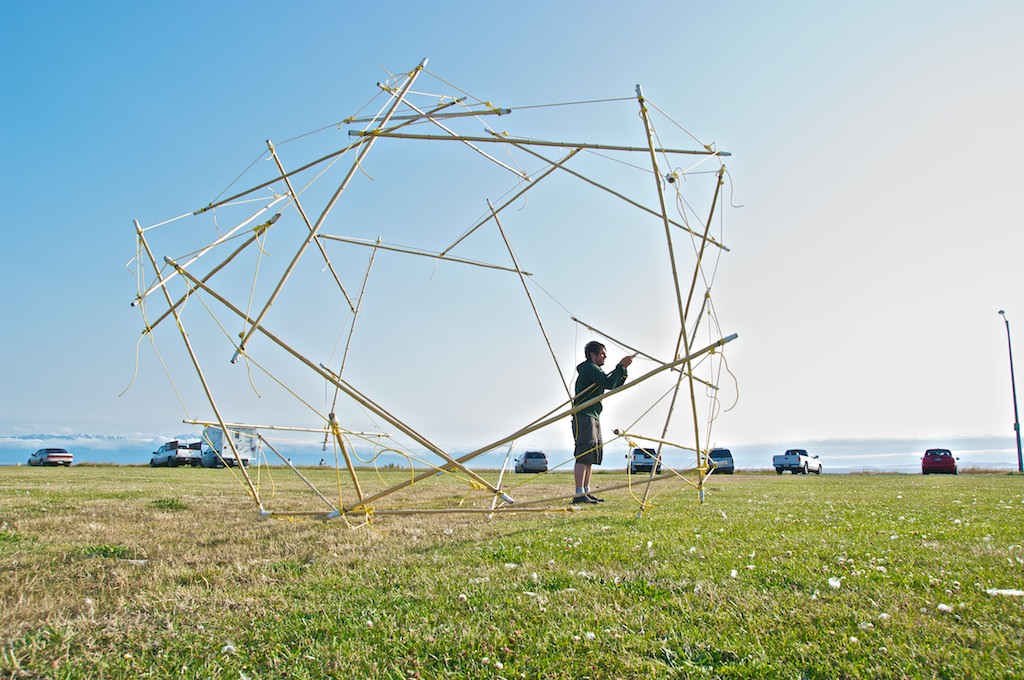 Adjusting the tensegrity ball.jpg