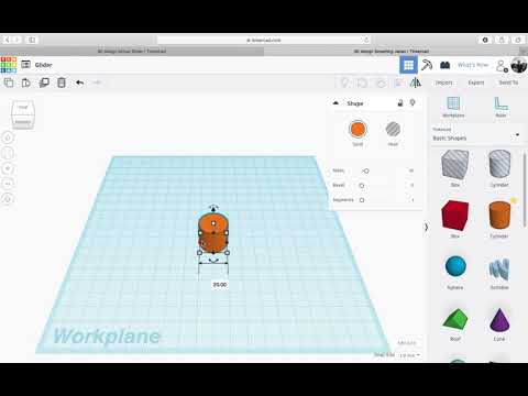 Airbus Glider Tinkercad Lesson 1 - Getting Started in Tinkercad