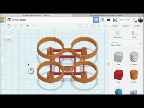 Airgineers -  Lesson 7:  Assemble Drone Chassis in Tinkercad