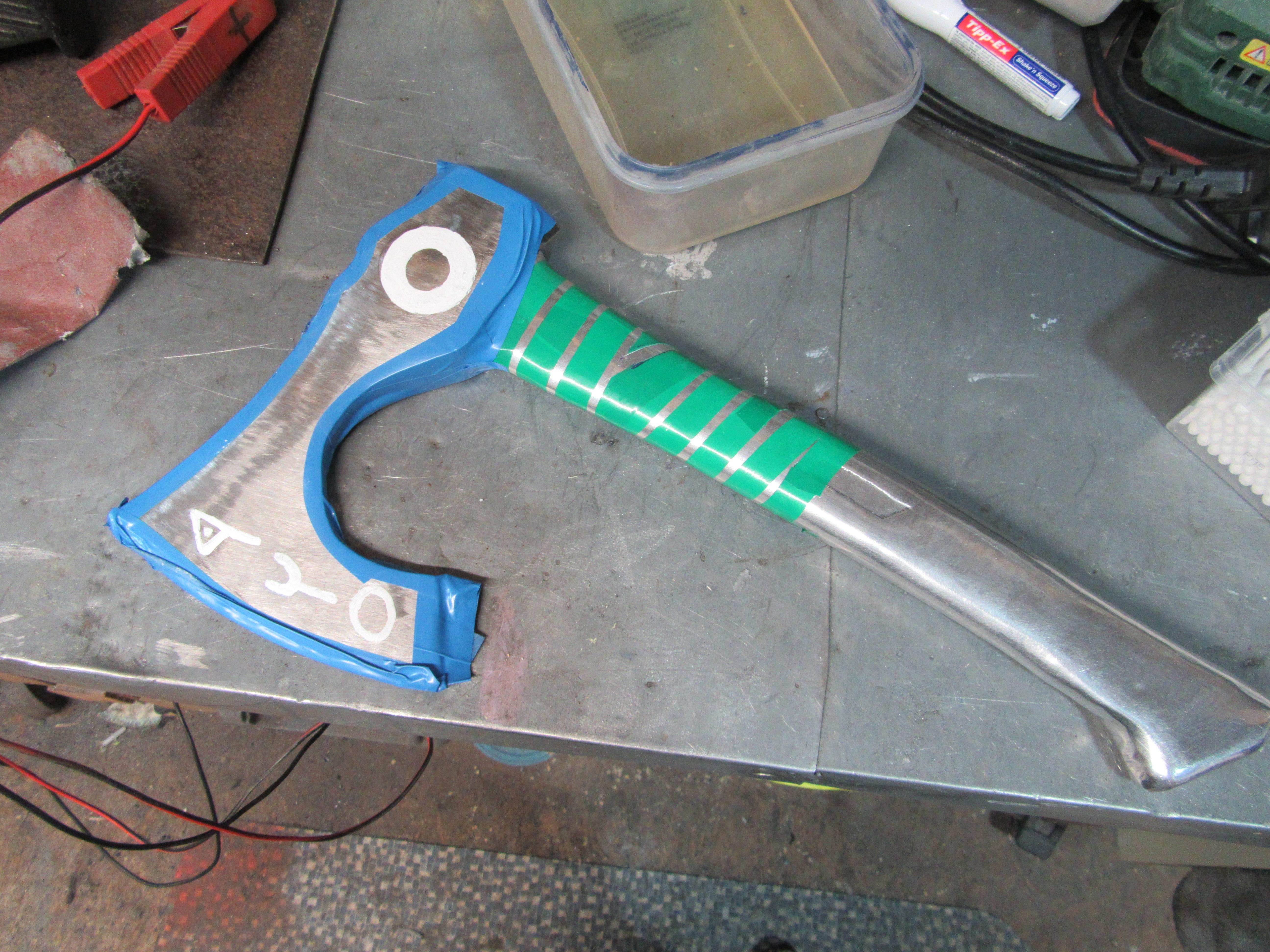 Aluminum axe metal etching1.JPG