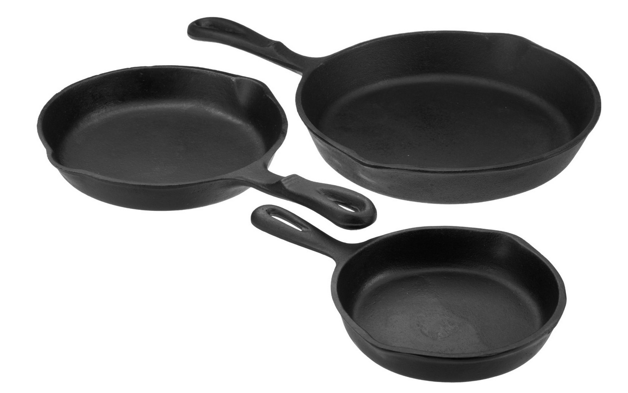 Amazon.com: Universal Housewares Pre-Seasoned Cast Iron 3 Piece Skillet Set: Kitchen &amp; Dining 2014-03-28 12-45-27 2014-03-28 12-45-58.jpg