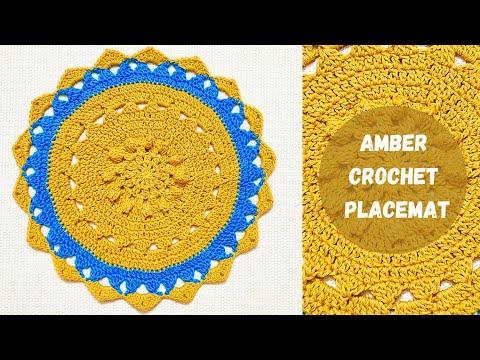 Amber Crochet Placemat Doily Easy Pattern and Tutorial