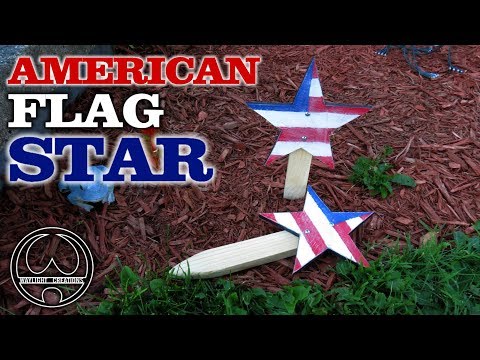 American Flag DIY Star Garden Sign