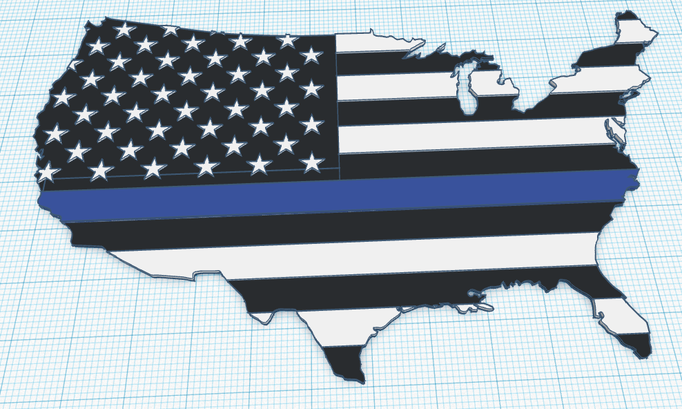 American Flag thin blue line - Tinkercad screenshot.PNG