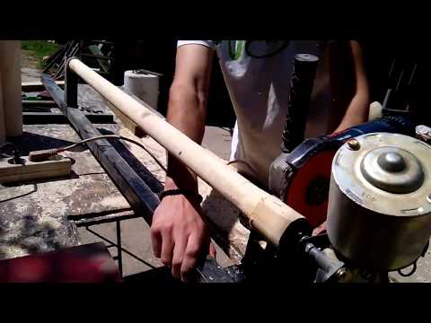 Angle grinder hack wood lathe