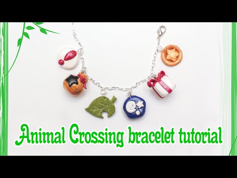 Animal Crossing: New Leaf polymer clay charm bracelet tutorial / timelapse