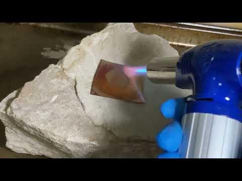 Annealing copper on a brick