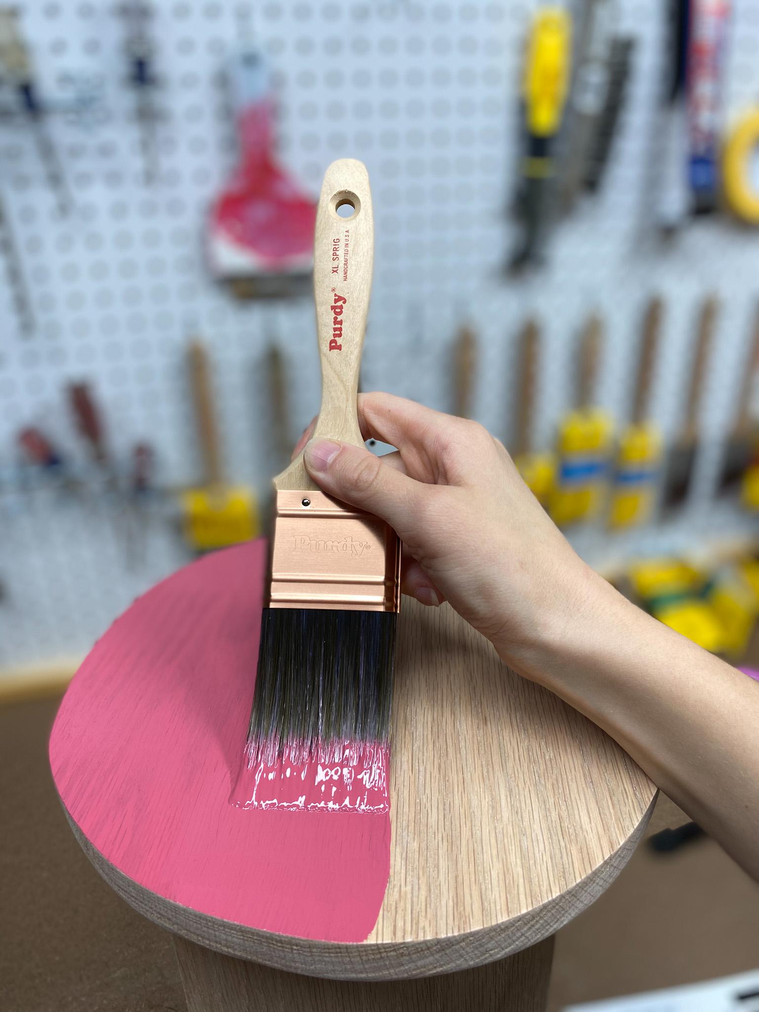 Applying Minwax Solid Color Stain to Stool.jpg