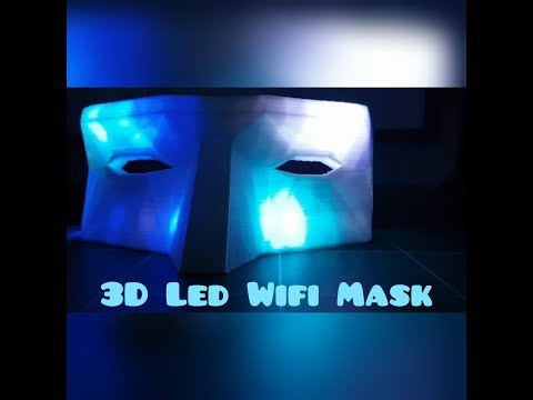 Arduino 3D Printed WiFi NeoPixel LED Mask