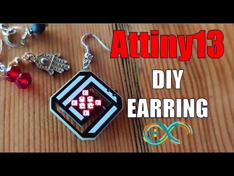 Arduino Attiny13 Electronics Earrings | PCB Art