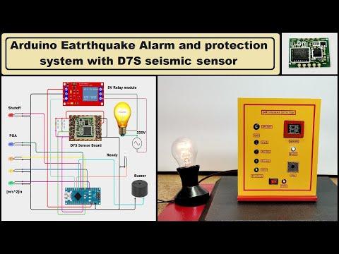 Arduino Eatrthquake alarm and protection system with D7S seismic Sensor