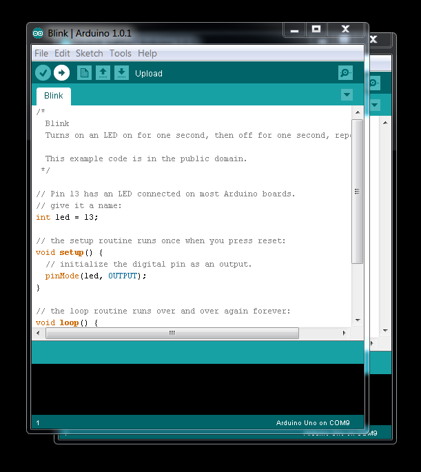 Arduino IDE Software 'Blink' Sketch - UPLOAD BUTTON Highlighted !.png