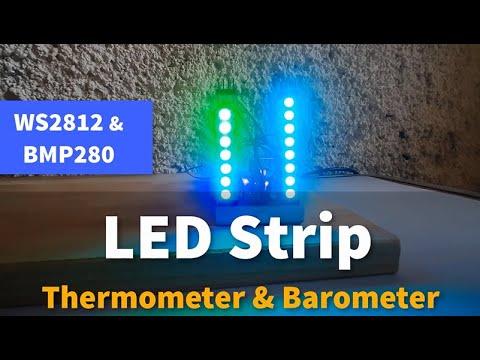 Arduino LED Strip Thermometer and Barometer With WS2812 and BMP280