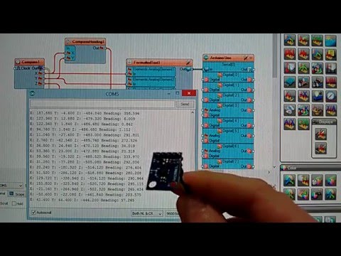 Arduino Nano: HMC5883 Compass With Visuino