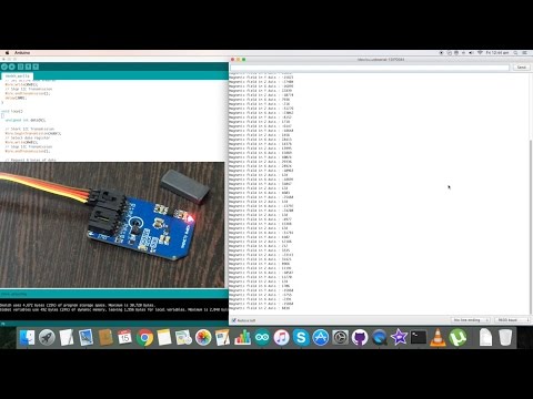 Arduino Nano -  MAG3110 Magnetometer Electronic Compass Sensor Tutorial