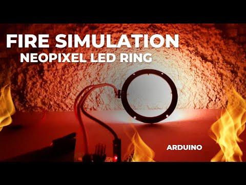 Arduino NeoPixel LED Ring Fire Simulation