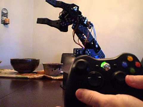 Arduino Robotic Arm XBOX 360 Wireless Control : AXIOM ARM