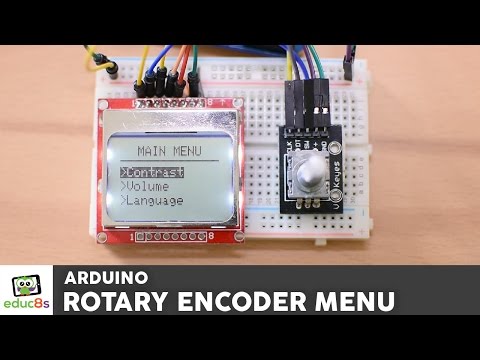 Arduino Rotary Encoder Menu Tutorial with a Nokia 5110 LCD display.