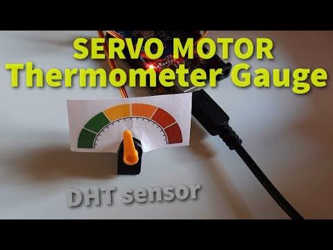 Arduino Servo Motor Thermometer Gauge