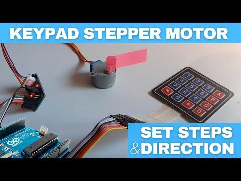 Arduino Stepper Motor 28byj-48 Set Steps &amp; Direction Using a Keypad