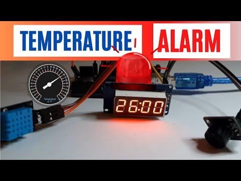 Arduino Temperature Alarm LED Display Flash &amp;amp; Beep