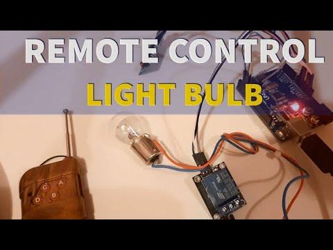 Arduino Turn 12V Bulb Light With 433MHz RF Remote Control and Relay