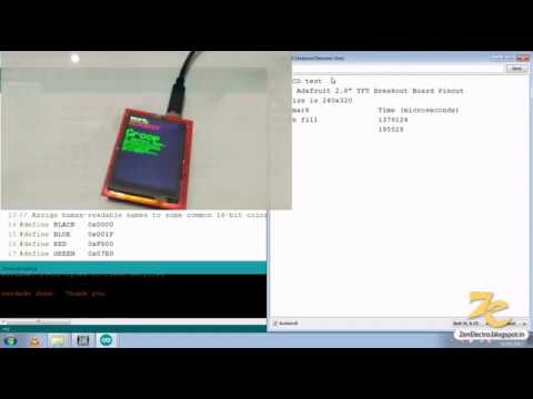 Arduino UNO + 2 4 TFT Color Touchscreen LCD interface and