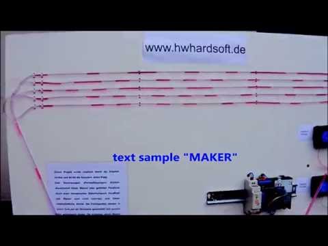 Arduino paraffin oil / water dot matrix display.