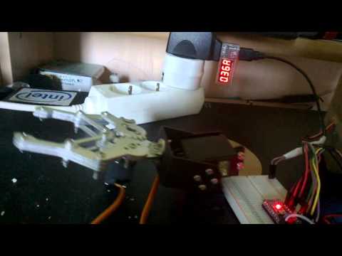 Arduino robot arm wrist test