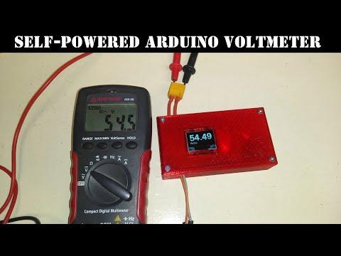 Arduino self-powered Volt Meter (12-90v DC)