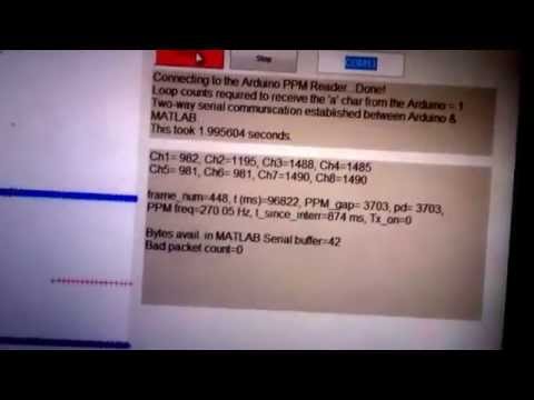 Arduino to MATLAB GUI - Live Data Acquisition (&amp;amp; Plotting) of RC Transmitter Stick Positions